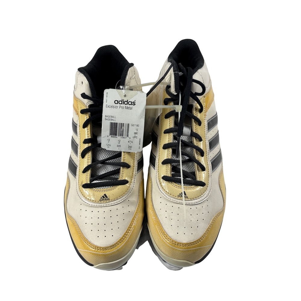 Adidas Excelsior Pro Metal Baseball Cleats Mens 12.5 White Yellow Black G67180
